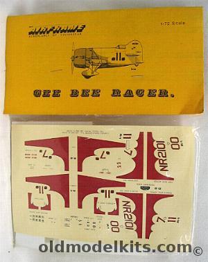 Airframe 1/72 Gee Bee Racer plastic model kit